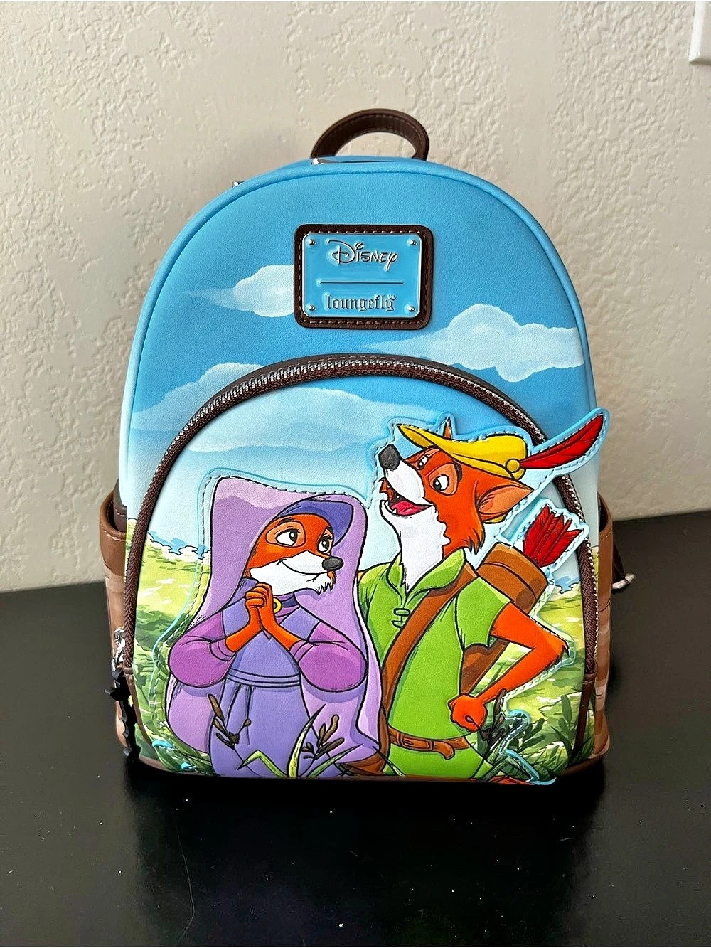 Loungefly Disney Robin Hood & Maid Marian Sky Mini Backpack - Retired Bag NWT
